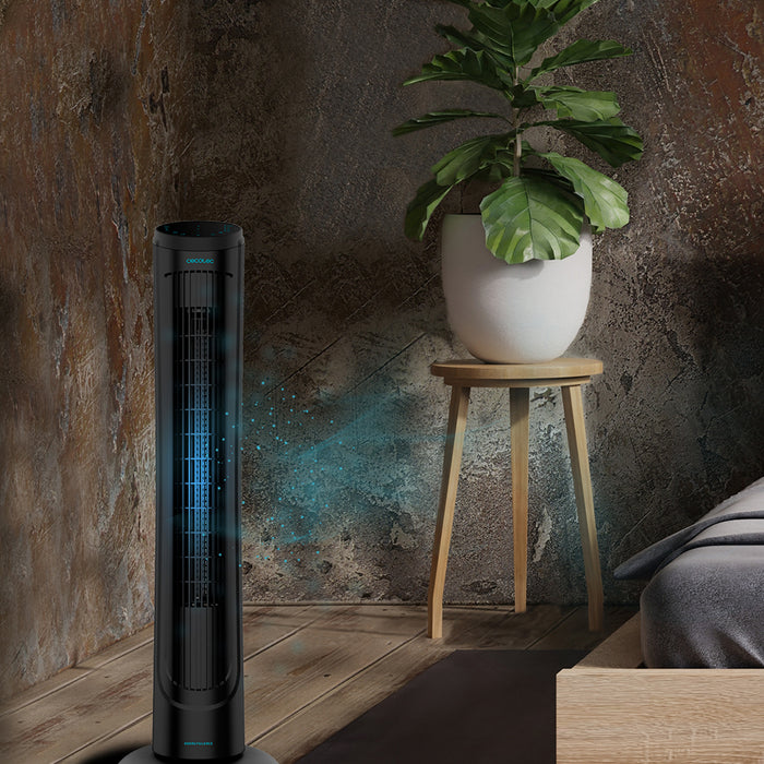 Ventilator de turn Cecotec EnergySilence 9090 Skyline, 45 W, 3 viteze, înălțime 102 cm, negru