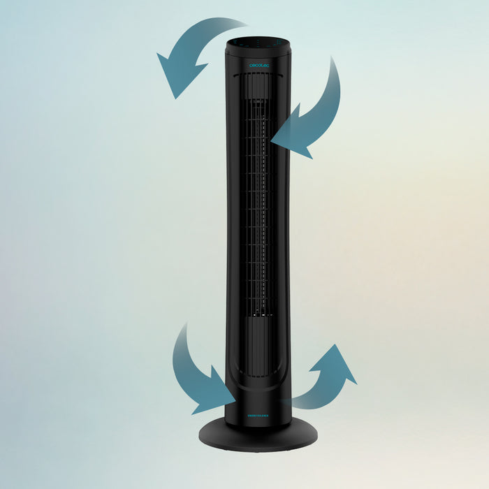 Ventilator de turn Cecotec EnergySilence 9090 Skyline, 45 W, 3 viteze, înălțime 102 cm, negru