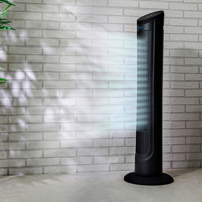 Ventilator de turn Cecotec EnergySilence 9090 Skyline, 45 W, 3 viteze, înălțime 102 cm, negru