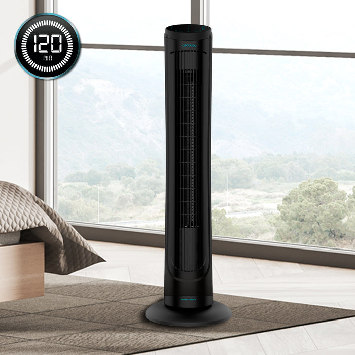 Ventilator de turn Cecotec EnergySilence 9090 Skyline, 45 W, 3 viteze, înălțime 102 cm, negru