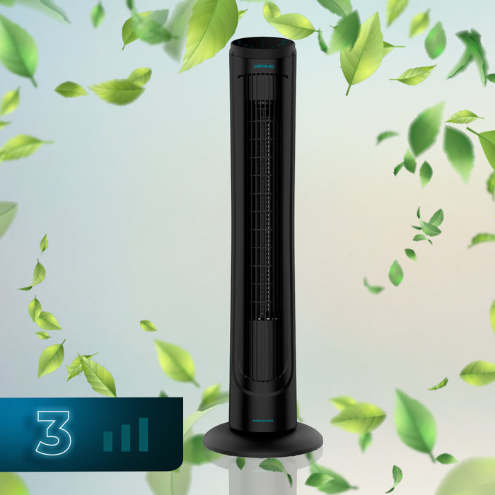 Ventilator de turn Cecotec EnergySilence 9090 Skyline, 45 W, 3 viteze, înălțime 102 cm, negru