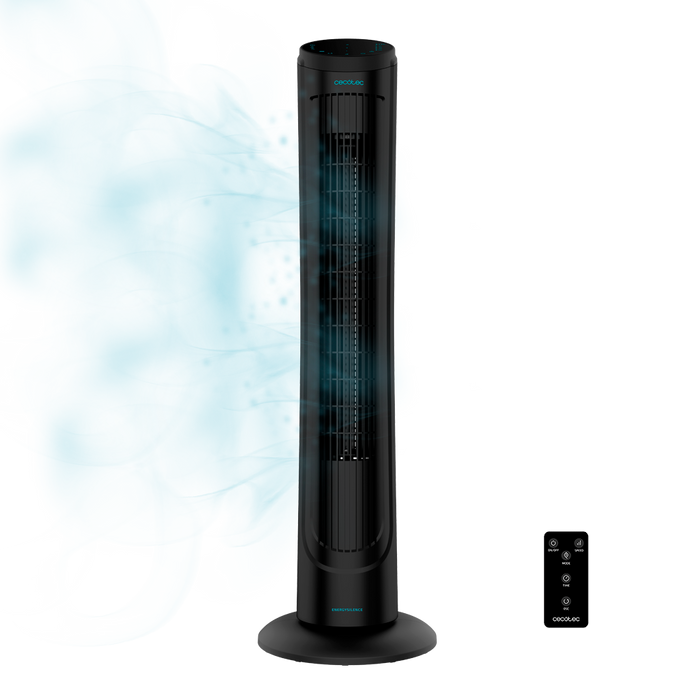 Ventilator de turn Cecotec EnergySilence 9090 Skyline, 45 W, 3 viteze, înălțime 102 cm, negru