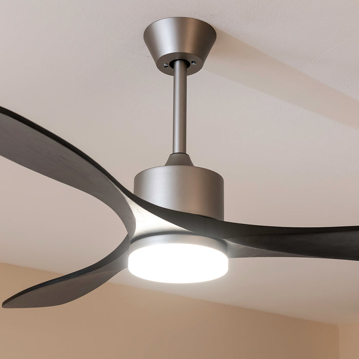 Ventilator de tavan cu iluminare Cecotec EnergySilence Aero 5290 Stone Pro, 50 W, diametru 132 cm, 5 trepte