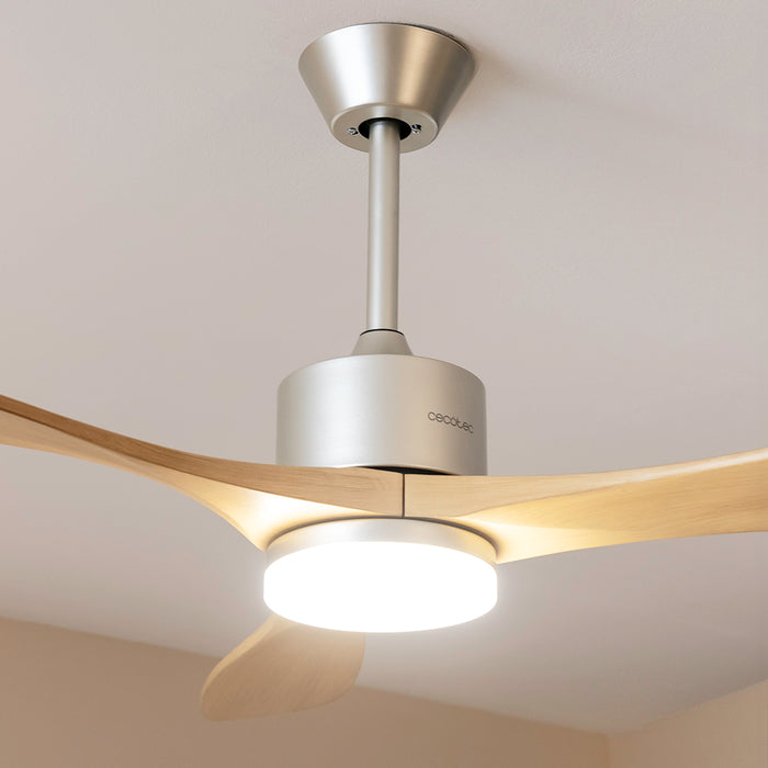Ventilator de tavan cu iluminare Cecotec EnergySilence Aero 5290 Golden Pro, 50 W, diametru 132 cm, 5 trepte