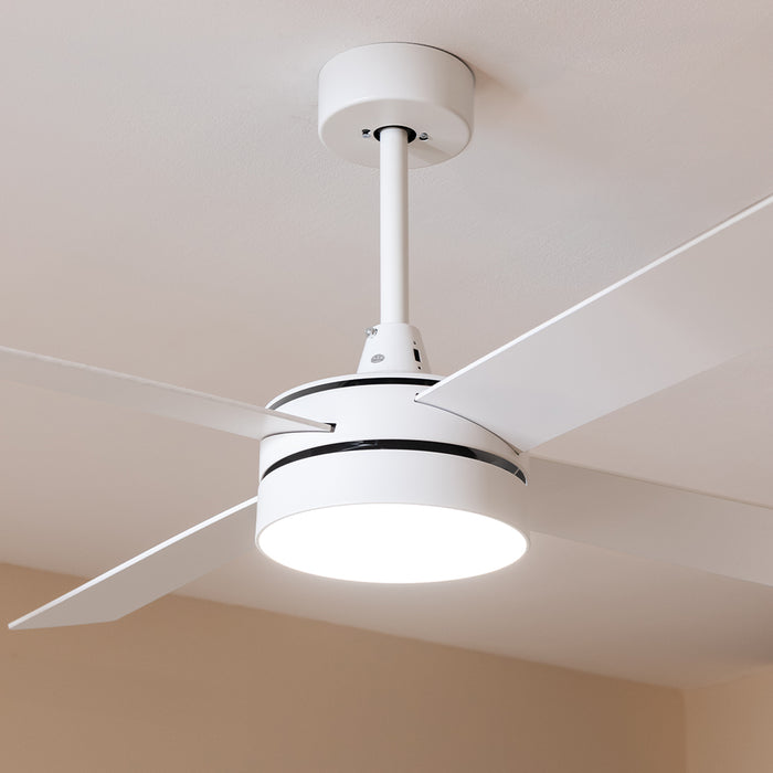 Ventilator de tavan Cecotec EnergySilence Aero 5200 White Line, 65 W, diametru 132 cm, 3 trepte, alb