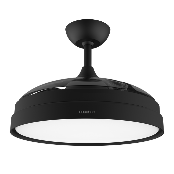 Ventilator de tavan cu palete retractabile Cecotec EnergySilence Aero 4280 Invisible Black, 40 W, 106 cm, 6 trepte, negru