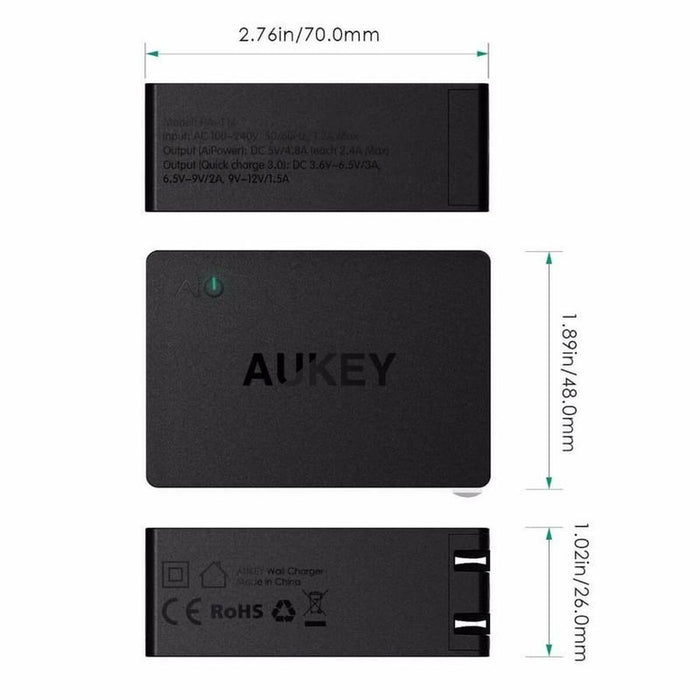 Încărcător de Perete Aukey PA-T14 Negru