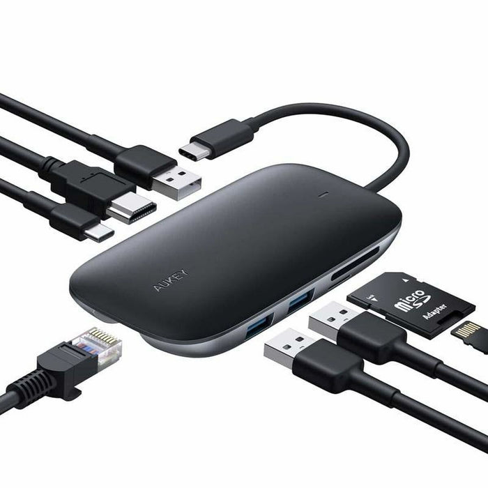 Hub USB Aukey CB-C71 Negru 100 W
