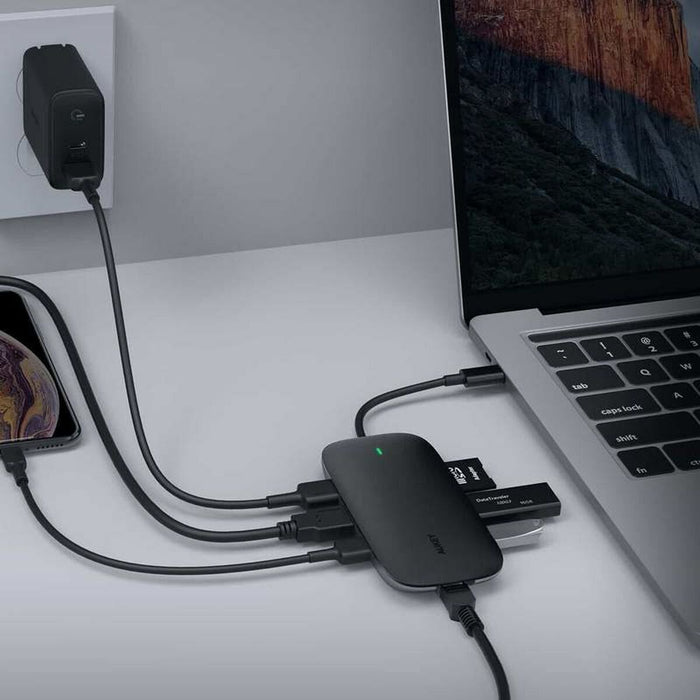 Hub USB Aukey CB-C71 Negru 100 W