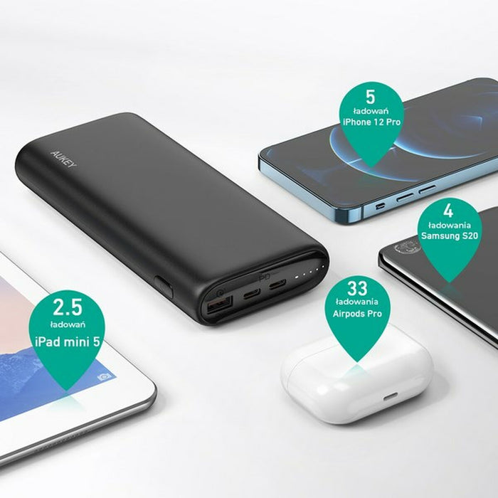 Powerbank Aukey PB-Y37 Negru 20000 mAh