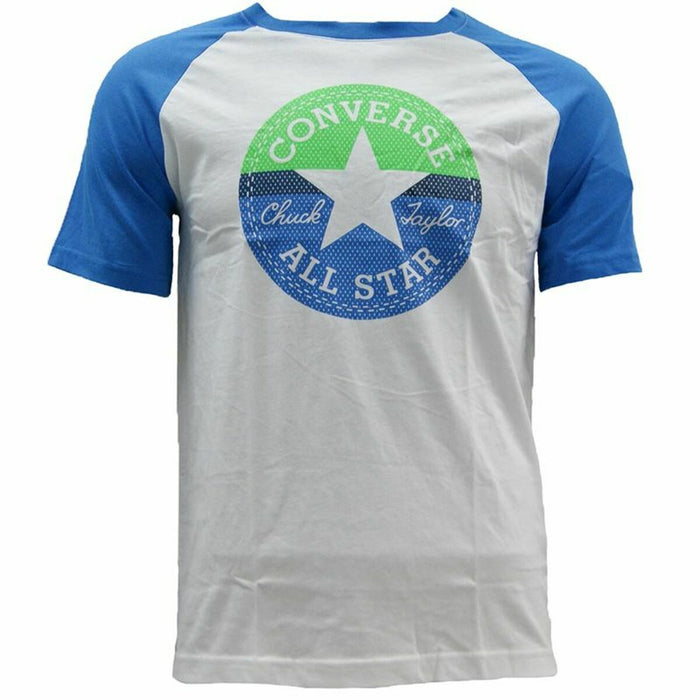 Tricou cu Mânecă Scurtă pentru Copii Converse Block Raglan Albastru Alb