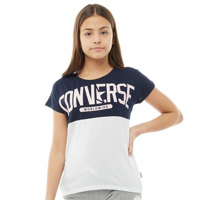 Tricou cu Mânecă Scurtă pentru Copii Converse Worldwide Albastru închis