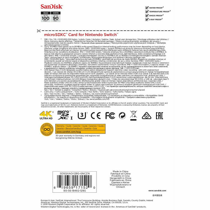 Card Micro SD SanDisk SDSQXAO-128G-GNCZN
