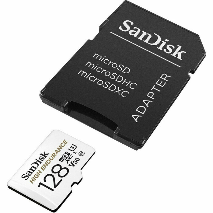 Card de Memorie Micro SD cu Adaptor SanDisk High Endurance UHS-I Alb 128 GB