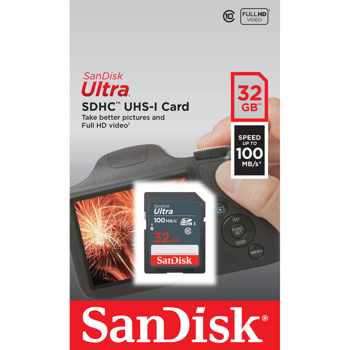 Card de Memorie SD SanDisk Ultra SDHC Mem Card 100MB/s Albastru Negru 32 GB