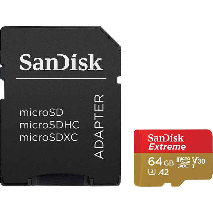 Card de Memorie Micro SD cu Adaptor SanDisk Extreme 64 GB