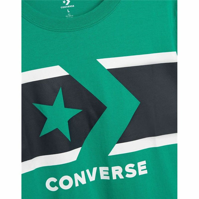 Tricou cu Mânecă Scurtă pentru Copii Converse Stripe Star Chevron  Verde
