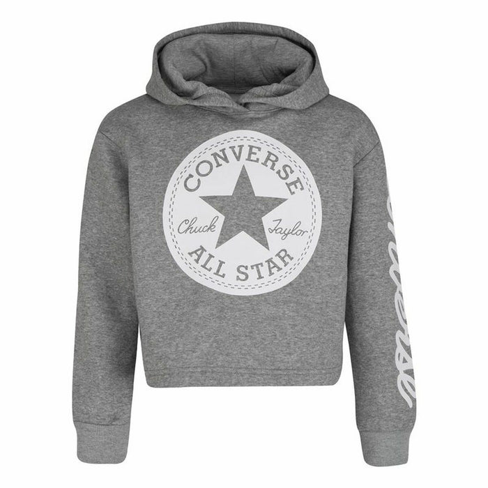 Hanorac cu Glugă Unisex Converse Chuck Patch Crop G Gri închis