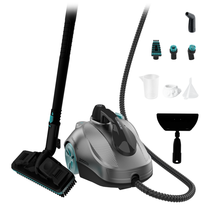 Aparat de curățat cu abur Cecotec HydroSteam 2000 EasyHome Max, 2000 W, rezervor 2 l, presiune 5 bar, 16 accesorii