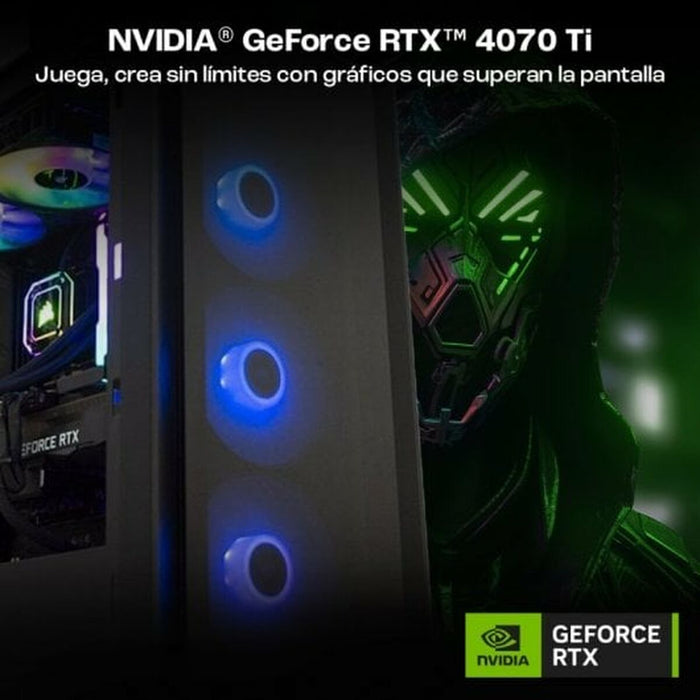 PC cu Unitate PcCom PCC-IMP3-13700KF-2TB-4070TI-BLK Intel Core i7-13700KF 32 GB RAM 2 TB SSD Nvidia Geforce RTX 4070