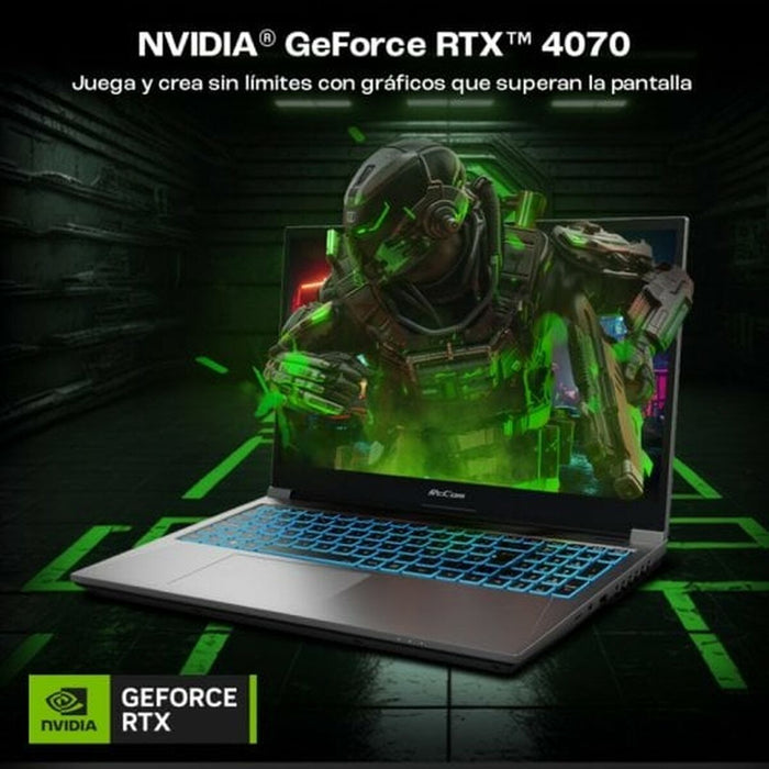 Laptop PcCom Revolt 4070 15,6" Intel Core i7-13700HX 32 GB RAM 500 GB SSD Nvidia Geforce RTX 4070 Qwerty Spaniolă