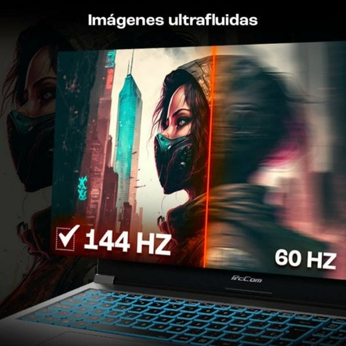 Laptop PcCom Revolt 4070 15,6" Intel Core i7-13700HX 32 GB RAM 500 GB SSD Nvidia Geforce RTX 4070 Qwerty Spaniolă