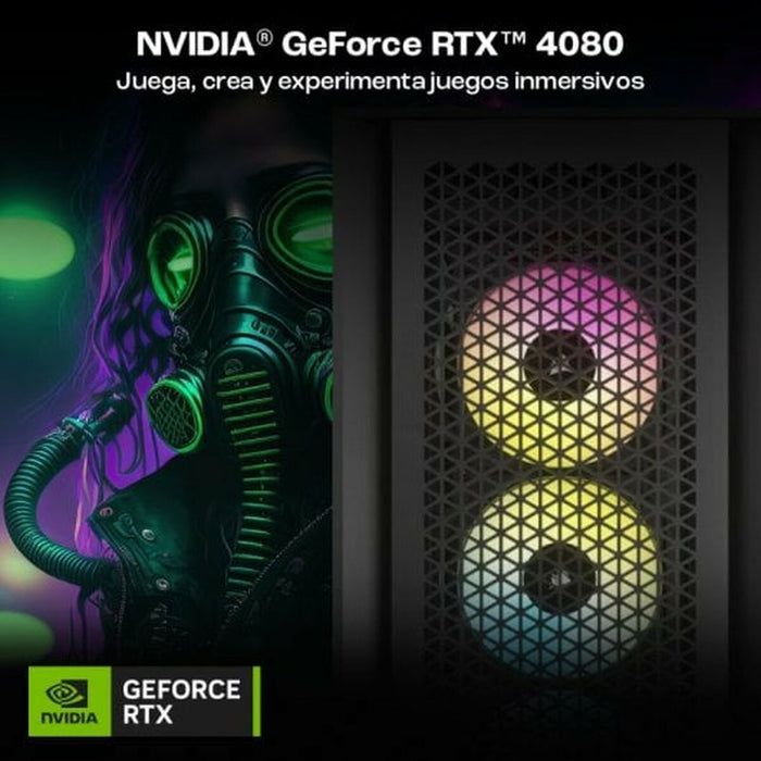 PC cu Unitate PcCom PCC-ULT-13700KF-4080-BLKW Intel Core i7-13700KF 32 GB RAM 2 TB SSD NVIDIA GeForce RTX 4080