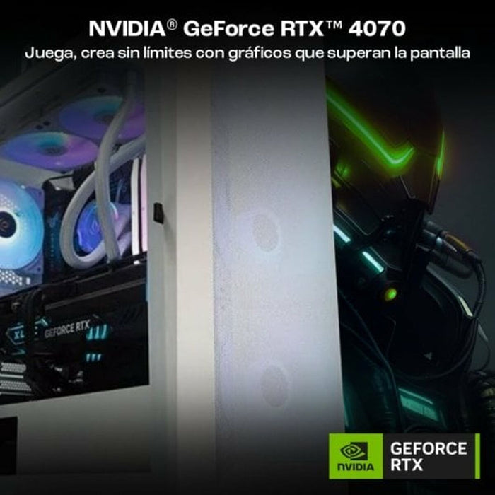 PC cu Unitate PcCom PCC-IMP3-13600KF-4070W-WHT i5-13600KF 32 GB RAM 1 TB SSD Nvidia Geforce RTX 4070