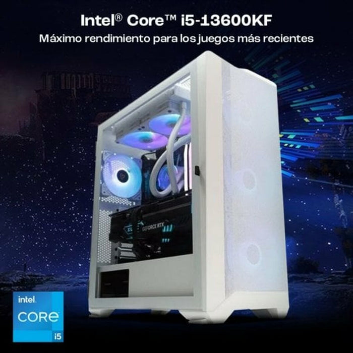 PC cu Unitate PcCom PCC-IMP3-13600KF-4070W-WHT i5-13600KF 32 GB RAM 1 TB SSD Nvidia Geforce RTX 4070