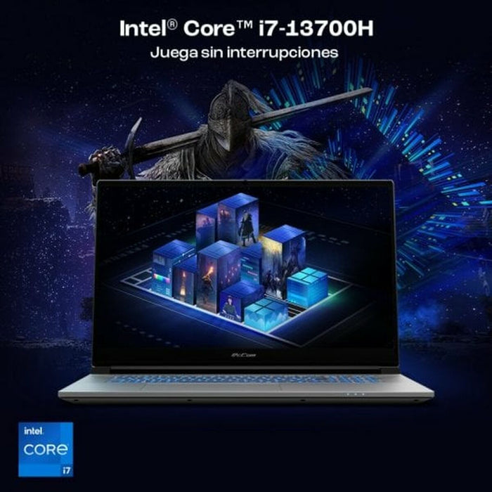 Laptop PcCom Revolt 4060 17,3" Intel Core i7-13700H 16 GB RAM 1 TB SSD Nvidia Geforce RTX 4060 Qwerty Spaniolă