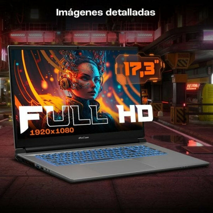 Laptop PcCom Revolt 4060 Qwerty Spaniolă 17,3" Intel Core i7-13700H 32 GB RAM 1 TB SSD Nvidia Geforce RTX 4060