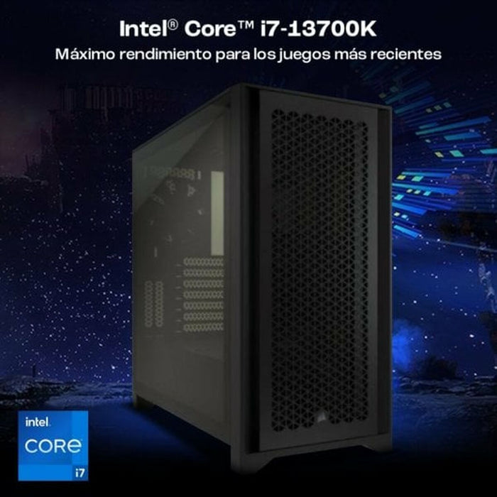 PC cu Unitate PcCom PCC-STD-13700K-4080-BLKW i7-13700K 32 GB RAM 2 TB SSD NVIDIA GeForce RTX 4080