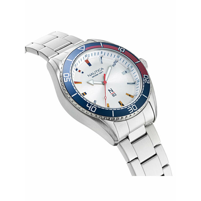 Ceas Bărbați Nautica NAPFWS005 Argintiu (Ø 44 mm)