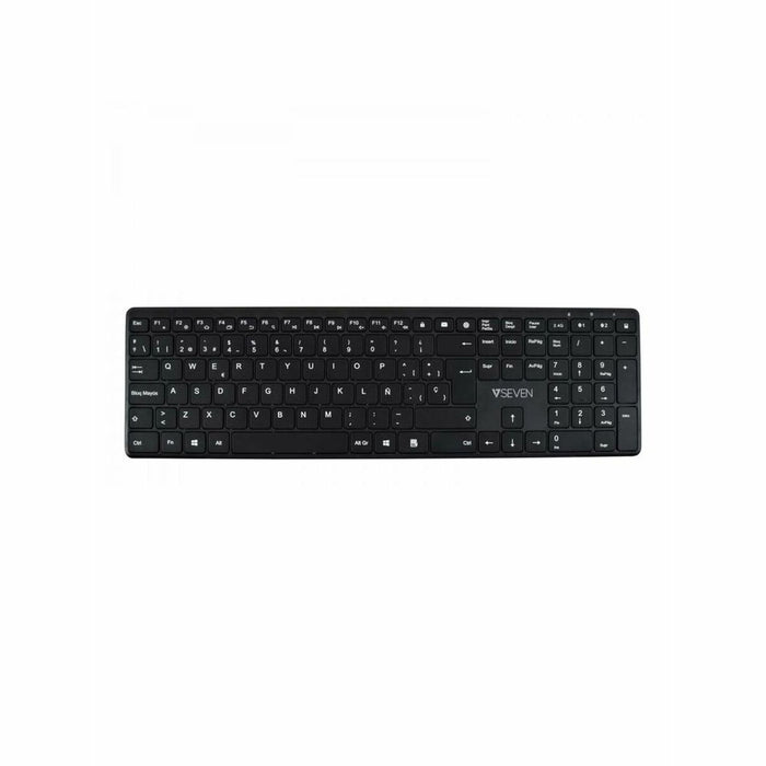 Tastatură Bluetooth V7 KW550ESBT Qwerty Spaniolă Spaniolă Negru