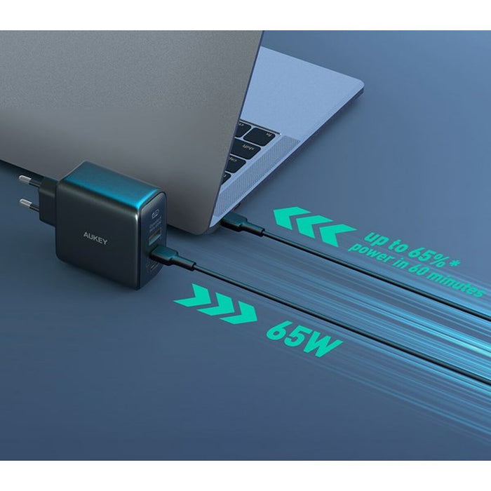 Încărcător de Perete Aukey PA-B6T Negru 65 W (1 Unități)