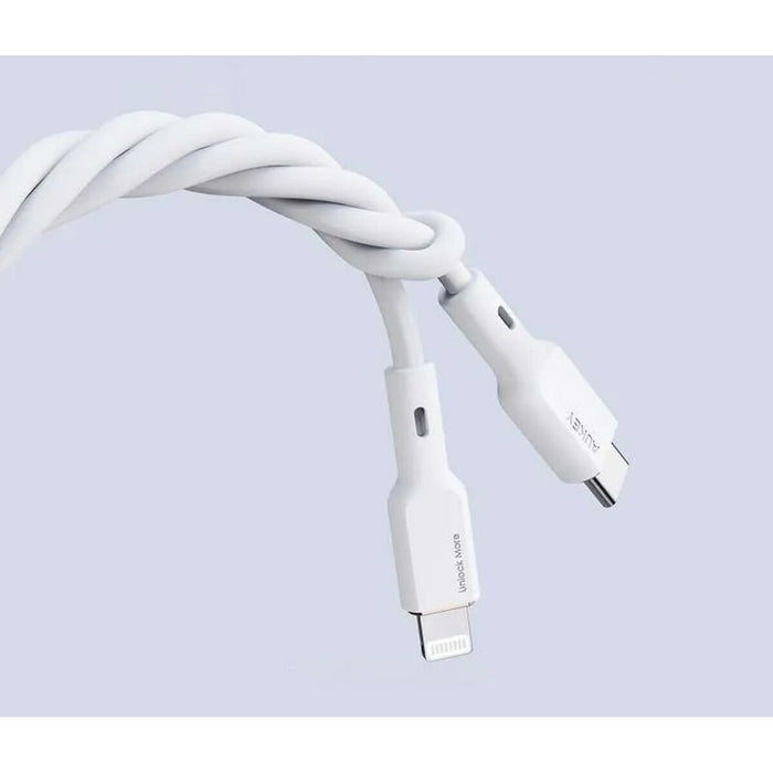 Cablu USB la Lightning Aukey CB-SCL2 Alb Negru 1,8 m