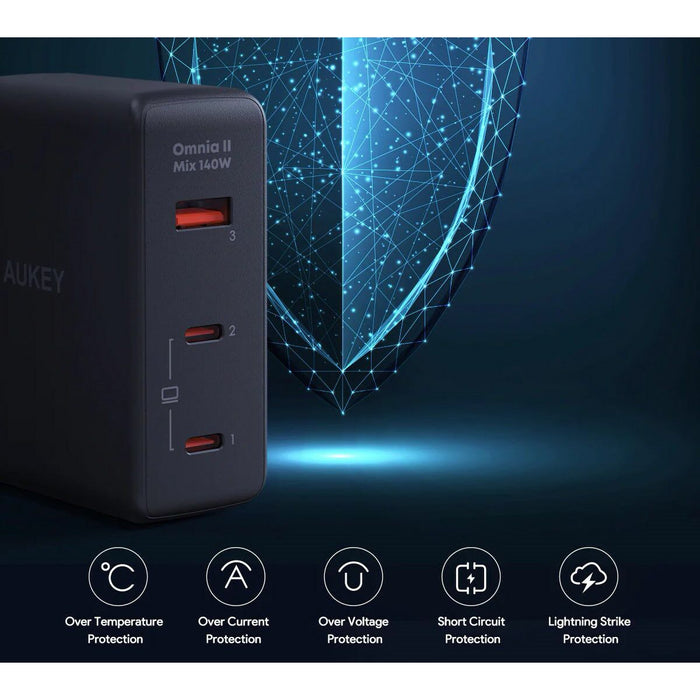 Încărcător de Perete Aukey PA-B7O Negru 140 W