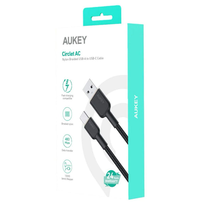Cablu USB-C la USB Aukey CB-NAC2 Negru 1,8 m