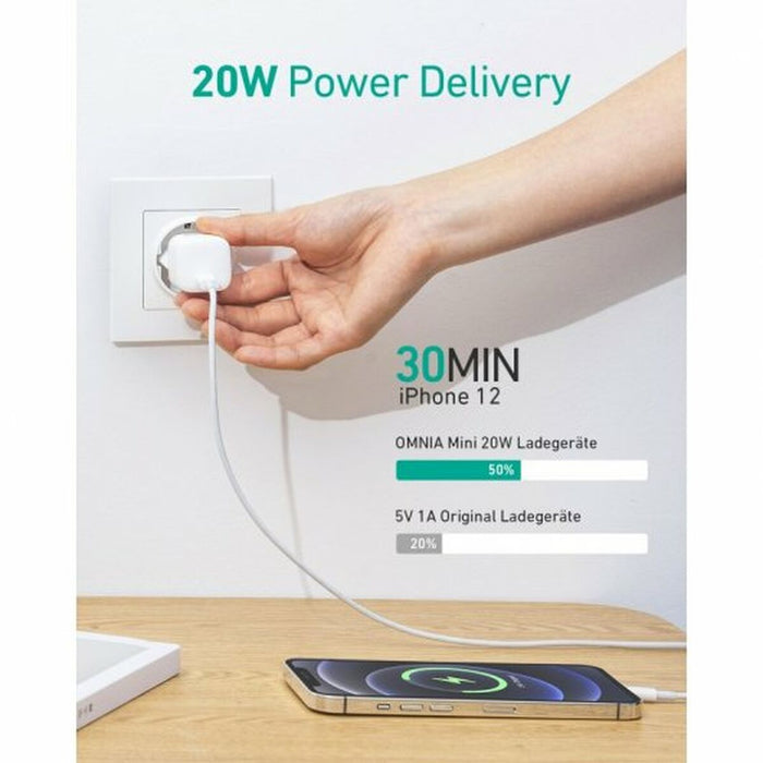 Încărcător de Perete Aukey Omnia Mini Alb 20 W