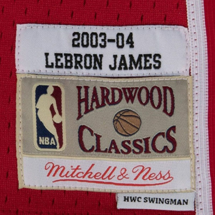 Tricou de baschet Mitchell & Ness Lebron James Cleveland Cavaliers Roșu