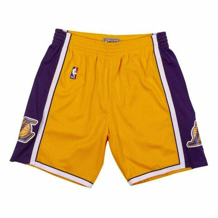 Pantaloni Scurți de Baschet pentru Bărbați Mitchell & Ness LA Lakers Galben