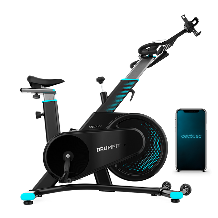 Bicicletă indoor Cecotec DrumFit Indoor 7000 Magno Connected, rezistență magnetică, Bluetooth, utilizator până la 130 kg
