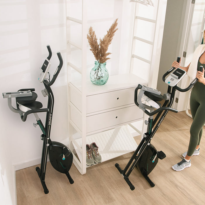 Bicicletă fitness pliabilă Cecotec DrumFit X-Bike Neo Pro, 8 niveluri de rezistență, volantă 1,5 kg, 52 × 90 × 123 cm