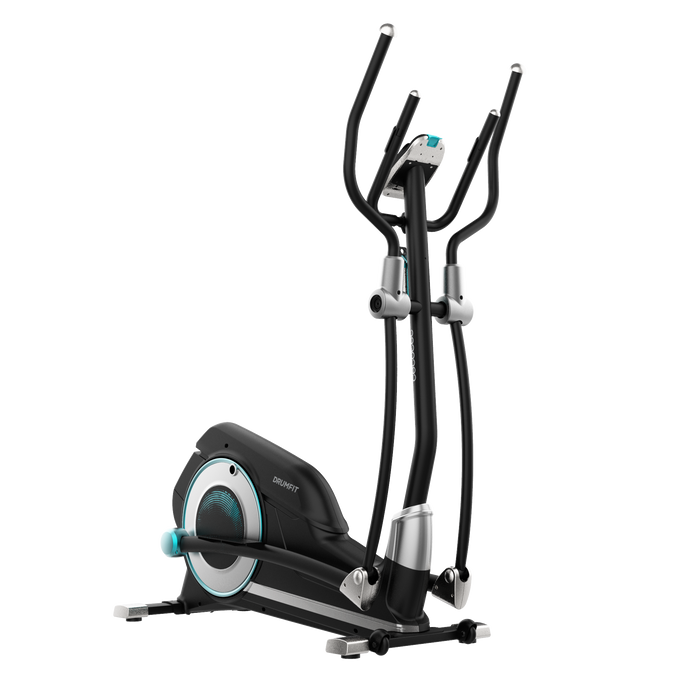 Bicicletă eliptică Cecotec Drumfit Elliptical 9000 Eir Pro, volantă de 9 kg, pas de 38 cm, rezistență motorizată