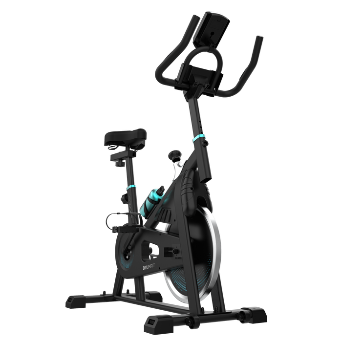 Bicicletă indoor Cecotec Drumfit Indoor 10000 Teseo, volantă 10 kg, rezistență variabilă, afișaj LCD