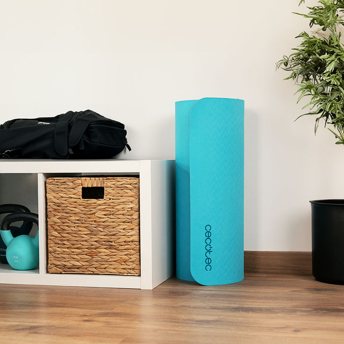 Saltea de yoga Cecotec DrumFit Yoga Mat, 183 × 61 cm, grosime 0,8 cm, TPE