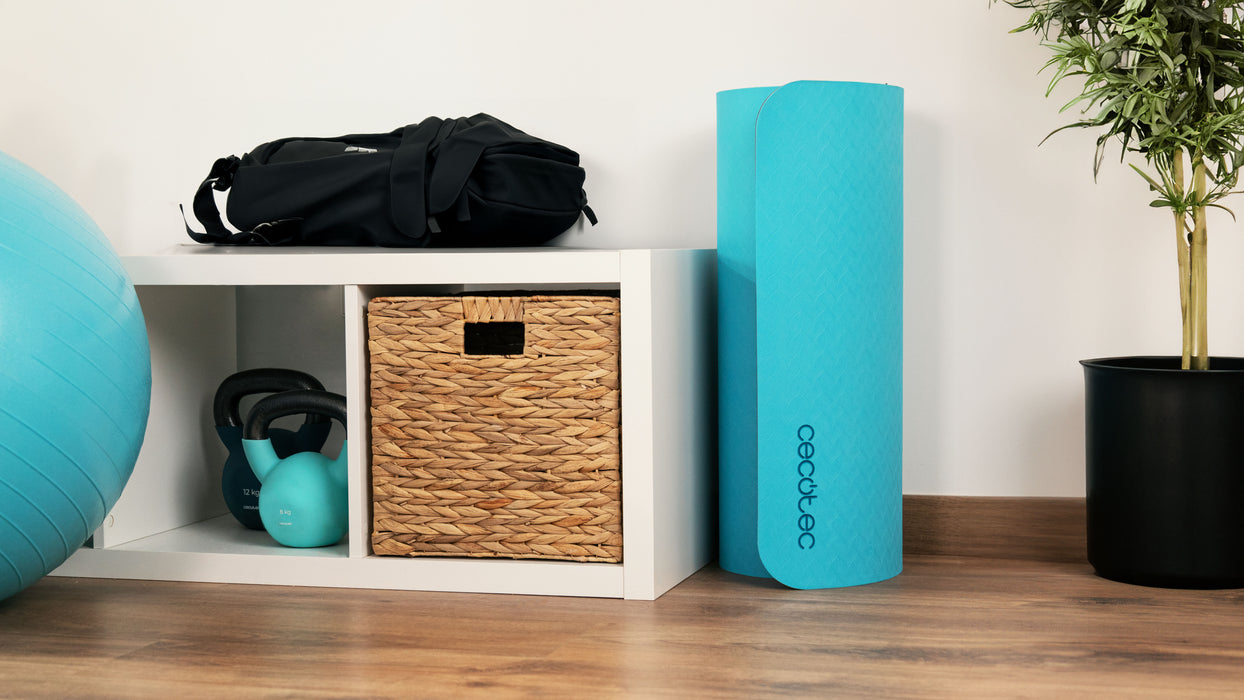 Saltea de yoga Cecotec DrumFit Yoga Mat, 183 × 61 cm, grosime 0,8 cm, TPE