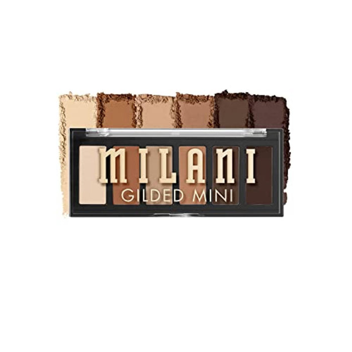 Paletă de farduri de ochi Milani Gilded Mini, nuanța 110 Whiskey Business, 6 culori, 3,9 g