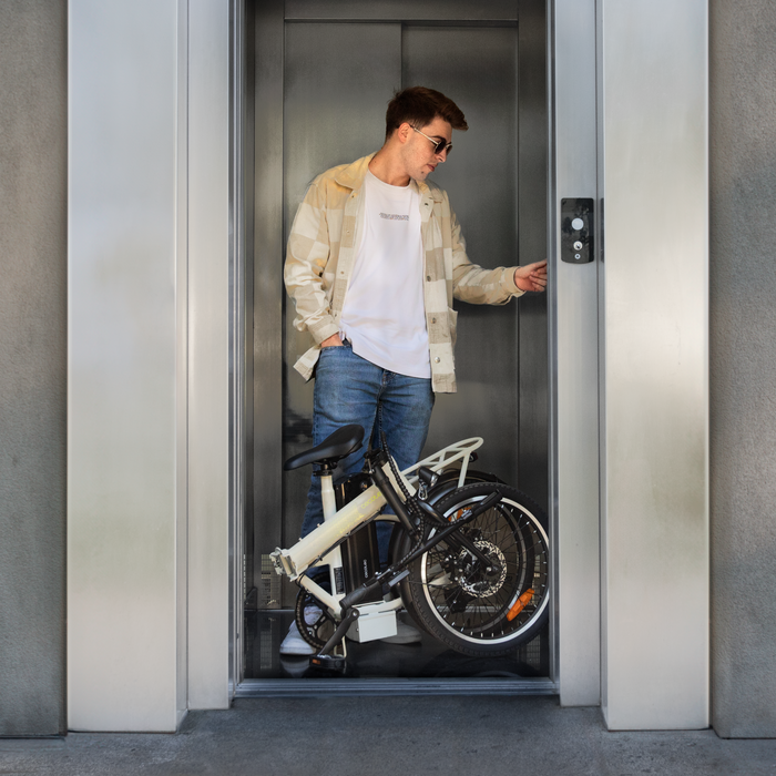 Bicicletă electrică pliabilă Cecotec Flexy e-bike, 250 W, autonomie 35 km, roți de 20 in