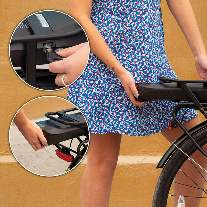 Bicicletă electrică urbană Cecotec Capital e-bike, 250 W, autonomie de până la 80 km, roți de 28 inchi